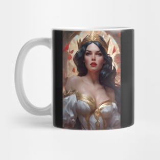 Beautiful Fairy Tale Princess in White and Gold Mug